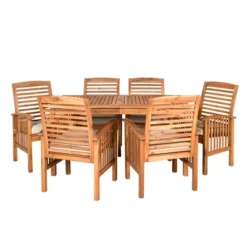 Ravenscroft 7pc Acacia Wood Patio Dining Set - Saracina Home -Saracina Home GUEST 5b0f18dd e67c 4799 a791 1bb13d037a18
