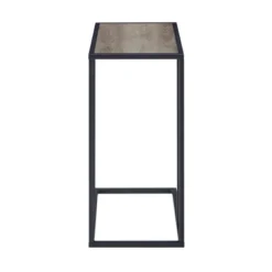 23" Modern Rectangle Two-Tone C Side Table With Metal Base - Saracina Home -Saracina Home GUEST 5bfa4338 4c50 438e 8f84 c70205739613