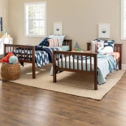 Twin Over Twin Transitional Cottage Solid Pine Bunk Bed Walnut - Saracina Home 8 Twin Over Twin Transitional Cottage Solid Pine Bunk Bed Walnut - Saracina Home -Saracina Home GUEST 5d387518 9553 4862 a964 b55e6299999e