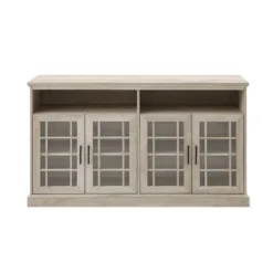 Transitional 4 Door Windowpane TV Stand For TVs Up To 65" - Saracina Home -Saracina Home GUEST 5d64fa4a 7170 414b abad cc72d8ce7fd1