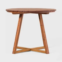 Saracina Home 36" Modern Acacia Slatted Round Outdoor Dining Table 10 Saracina Home 36" Modern Acacia Slatted Round Outdoor Dining Table -Saracina Home GUEST 5eed473a 17d8 4ae1 95b0 aa8fa8fb2113