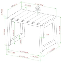 Saracina Home Modern Slatted Rectangle Outdoor Acacia Accent Table -Saracina Home GUEST 5f12d178 8bd0 4b80 8ea0 cb5e3c7d7163