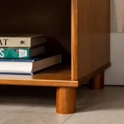 Set Of 2 Katie Transitional Tray Top 1 Drawer Solid Wood Nightstands Caramel - Saracina Home -Saracina Home GUEST 5f31facb f1d6 47eb 8183 c3bd65f1f462