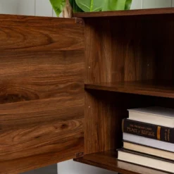 2 Door Mid-Century Modern Wood Storage TV Stand For TVs Up To 80" - Saracina Home -Saracina Home GUEST 5faba6fd cf5d 430a ac22 16488fc6a4a7