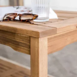 Ravenscroft Modern Boho Acacia Wood Slatted Outdoor Coffee Table With Lower Shelf - Saracina Home 18 Ravenscroft Modern Boho Acacia Wood Slatted Outdoor Coffee Table With Lower Shelf - Saracina Home -Saracina Home GUEST 61dcf851 05a7 4737 9f12 394dde200a21