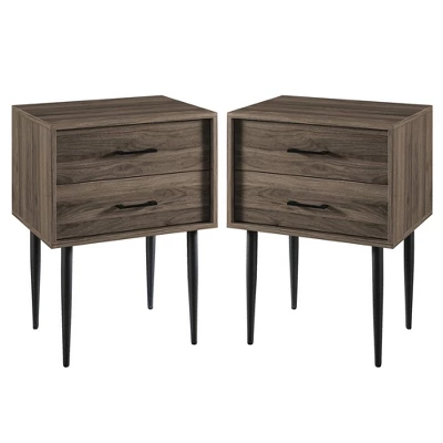 Ora Mid-Century Modern 2 Drawer Nightstand - Saracina Home 2 Ora Mid-Century Modern 2 Drawer Nightstand - Saracina Home - Image 2