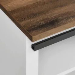 48" Transitional Sliding Barn Door Wood Bench White/Rustic Oak - Saracina Home 11 48" Transitional Sliding Barn Door Wood Bench White/Rustic Oak - Saracina Home -Saracina Home GUEST 6676a183 4d1a 454c b6ab f9fb464a2509