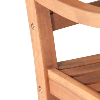 Bamberg Transitional Acacia Wood Outdoor Rocking Chair - Saracina Home 2 Bamberg Transitional Acacia Wood Outdoor Rocking Chair - Saracina Home - Image 2