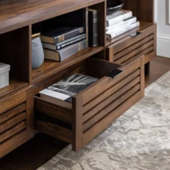 Visconti Boho Slat Door Storage Console TV Stand For TVs Up To 80" - Saracina Home -Saracina Home GUEST 69fe6f96 3b4b 497c 954b de6fbc23a007