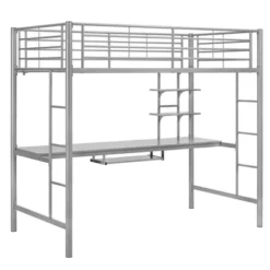 Twin Analise Metal Loft Bed With Wood Desk - Saracina Home -Saracina Home GUEST 6e44e5cc a990 444f 99ea 3bd341a3ab32