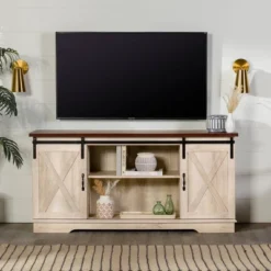Modern Transitional Sliding Barndoor TV Stand For TVs Up To 65"- Saracina Home 34 Modern Transitional Sliding Barndoor TV Stand For TVs Up To 65"- Saracina Home -Saracina Home GUEST 70a73c87 8e28 4ed0 a0d5 fdd021277133