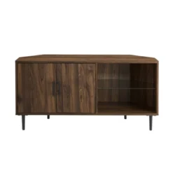 Contemporary Corner TV Stand For TVs Up To 55" Dark Walnut - Saracina Home 25 Contemporary Corner TV Stand For TVs Up To 55" Dark Walnut - Saracina Home -Saracina Home GUEST 7166d9c9 2175 4acc 998e a0a2a5ad4d69