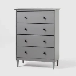 Stiva Classic Mid-Century Modern Vertical 4 Drawer Dresser Gray - Saracina Home -Saracina Home GUEST 7191f56d c0ac 4f0c ba2b af58c2793af7