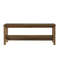 Modern Farmhouse Solid Wood Shoe Storage Entry Bench Rustic Oak - Saracina Home -Saracina Home GUEST 742b50ec e2f6 4f3f bf66 e4162ced764a