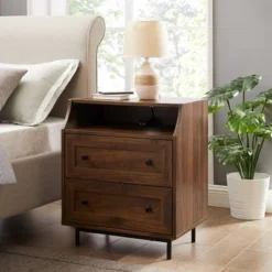 Transitional 2 Drawer Nightstand With USB Port - Saracina Home 11 Transitional 2 Drawer Nightstand With USB Port - Saracina Home -Saracina Home GUEST 781ffe09 6d44 4a9f 8ed7 47a5be6b5603