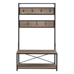 72" Urban Farmhouse Mixed Material Hall Tree - Saracina Home 17 72" Urban Farmhouse Mixed Material Hall Tree - Saracina Home -Saracina Home GUEST 79cbf97b 4de3 4184 b4df 18590536bced