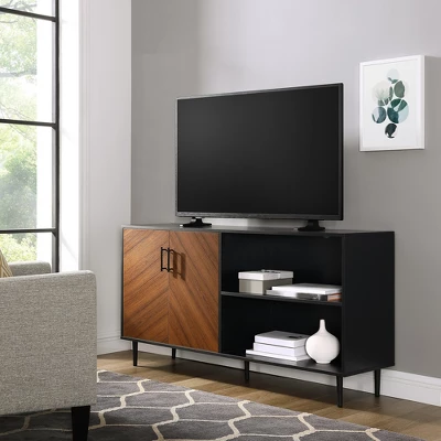 Angelo Modern 2 Door Bookmatch TV Stand For TVs Up To 65" - Saracina Home 1 Angelo Modern 2 Door Bookmatch TV Stand For TVs Up To 65" - Saracina Home