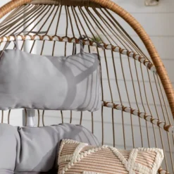 Toluca Hanging Outdoor Boho Egg Chair With Cushion - Saracina Home 16 Toluca Hanging Outdoor Boho Egg Chair With Cushion - Saracina Home -Saracina Home GUEST 7eed0518 bad6 4cd1 a650 d634081f74f9