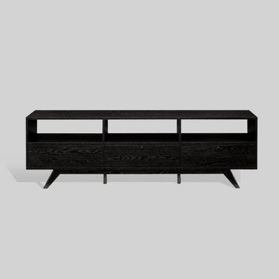 Mid-Century Modern Low TV Stand With Storage For TVs Up To 80" - Saracina Home 10 Mid-Century Modern Low TV Stand With Storage For TVs Up To 80" - Saracina Home - Image 10