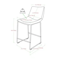 Set Of 2 Laslo Modern Upholstered Faux Leather Counter Height Barstools - Saracina Home -Saracina Home GUEST 82e0c872 4cd1 4a83 8f4f 48be7a1c2323