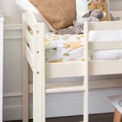 Twin Solid Pine Wood Low Loft Bed White - Saracina Home -Saracina Home GUEST 849959d7 b4cf 4355 8b4a 4e8635c4ddd6
