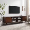 Mid-Century Modern Wide Storage TV Stand For TVs Up To 80" - Saracina Home