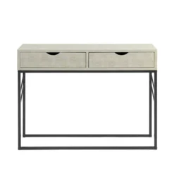 Faux Shagreen Modern 2 Drawer Entry Table - Saracina Home -Saracina Home GUEST 87627168 e37e 4199 b1cd 3317f9bd9460