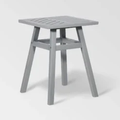 Slatted Chevron Acacia Wood Patio Side Table - Saracina Home -Saracina Home GUEST 8a61fdce ae8f 4182 bfc5 23d1bf943ad3