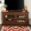 Modern 2 Glass Door Corner TV Stand For TVs Up To 48" - Saracina Home