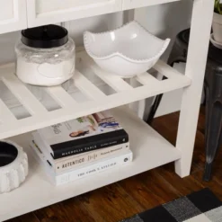 48" Farmhouse Solid Wood 2 Drawer Buffet White - Saracina Home -Saracina Home GUEST 8c4baee3 ef46 4d60 ac05 142675e3d3e9