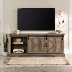 Clarabelle Double Sliding X Barn Door TV Stand For TVs Up To 80" - Saracina Home 33 Clarabelle Double Sliding X Barn Door TV Stand For TVs Up To 80" - Saracina Home -Saracina Home GUEST 8e1e8baf e18d 4219 bcfa 59f76785519d