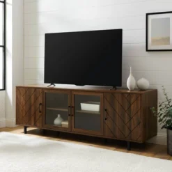 Vik Modern Boho 4 Door Herringbone TV Stand For TVs Up To 80" - Saracina Home 15 Vik Modern Boho 4 Door Herringbone TV Stand For TVs Up To 80" - Saracina Home -Saracina Home GUEST 9063eb92 b49a 4de7 8042 61e07cd7b281