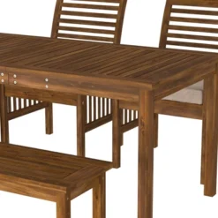 Ravenscroft 4pc Acacia Wood Patio Dining Set - Saracina Home 14 Ravenscroft 4pc Acacia Wood Patio Dining Set - Saracina Home -Saracina Home GUEST 914c6e42 17c0 45e7 8628 77dcc0056746