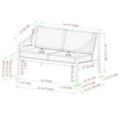 Saracina Home Mid-Century Modern Slatted Acacia Outdoor Bench With Cushions 11 Saracina Home Mid-Century Modern Slatted Acacia Outdoor Bench With Cushions -Saracina Home GUEST 9290c681 722c 470e b230 2ed9df4b8fe2