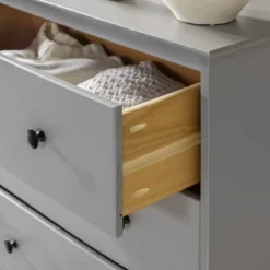 Stiva Classic Mid-Century Modern Vertical 4 Drawer Dresser Gray - Saracina Home -Saracina Home GUEST 945f99b7 1d31 4192 b9a7 95398042a0e2