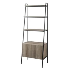 72" Open Shelf And Closed Storage Cabinet Ladder Bookcase - Saracina Home 18 72" Open Shelf And Closed Storage Cabinet Ladder Bookcase - Saracina Home -Saracina Home GUEST 95647392 bcf6 4609 85d2 67f249b2f3ff