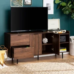 Rockwell Modern Storage TV Stand For TVs Up To 43" Brown - Saracina Home -Saracina Home GUEST 95bd6db0 42bd 4911 8ee0 38206ec25c15