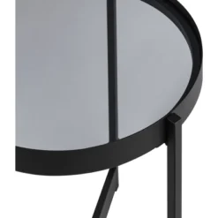 Modern Minimalist Tray Top Round Glass Side Table Black - Saracina Home 14 Modern Minimalist Tray Top Round Glass Side Table Black - Saracina Home -Saracina Home GUEST 960151b5 065b 41db b085 7e1b0b9be6a6