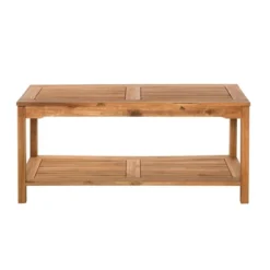 Ravenscroft Modern Boho Acacia Wood Slatted Outdoor Coffee Table With Lower Shelf - Saracina Home 22 Ravenscroft Modern Boho Acacia Wood Slatted Outdoor Coffee Table With Lower Shelf - Saracina Home -Saracina Home GUEST 96844e8b abd4 49c9 90db a4cf9d9bdccf