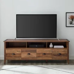 4 Drawer Farmhouse TV Stand For TVs Up To 80" - Saracina Home -Saracina Home GUEST 96a5e6bf bea8 466a b714 93192818c2e9