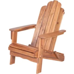 Genovia Transitional Acacia Wood Outdoor Adirondack Chair - Saracina Home -Saracina Home GUEST 98d79016 8dc9 42c4 a3f4 7166e185f592
