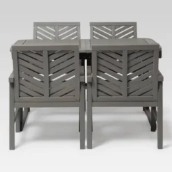 5pc Slatted Extendable Acacia Wood Patio Dining Set - Saracina Home -Saracina Home GUEST 99bbc339 5382 45b6 9821 1dac64db2b81