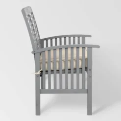 Ravenscroft Modern Boho Acacia Wood Slatted Outdoor Loveseat With Cushion - Saracina Home -Saracina Home GUEST 9ad6d373 b058 4ff3 92ca b6264520b5d5