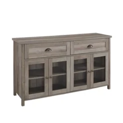 Millia Transitional Farmhouse 4 Door Sideboard With Glass Panels - Saracina Home 20 Millia Transitional Farmhouse 4 Door Sideboard With Glass Panels - Saracina Home -Saracina Home GUEST 9b6ac529 c417 4296 99e5 b07ffb399067