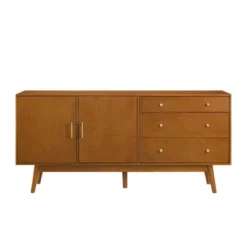 70" Mid-century Modern 3 Drawer And 2 Door Sideboard - Saracina Home