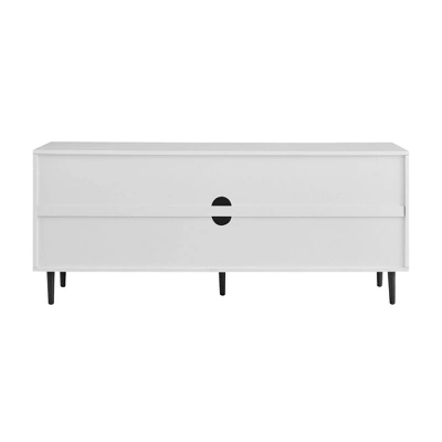 Angelo Modern 2 Door Bookmatch TV Stand For TVs Up To 65" Ash Brown/White - Saracina Home 6 Angelo Modern 2 Door Bookmatch TV Stand For TVs Up To 65" Ash Brown/White - Saracina Home - Image 6