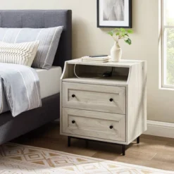 Transitional 2 Drawer Nightstand With USB Port - Saracina Home 10 Transitional 2 Drawer Nightstand With USB Port - Saracina Home -Saracina Home GUEST a0442379 71fe 4ddb 9713 9cd9baec327f
