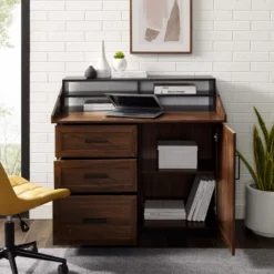 Modern Transitional Flip Down Secretary Desk - Saracina Home -Saracina Home GUEST a318f53a b130 4c4d 910e b3e7b669b46d