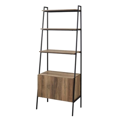 72" Open Shelf And Closed Storage Cabinet Ladder Bookcase - Saracina Home 10 72" Open Shelf And Closed Storage Cabinet Ladder Bookcase - Saracina Home - Image 10