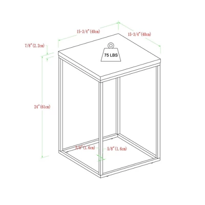 Owen Urban Open Box Frame Side Table Faux White Marble - Saracina Home 9 Owen Urban Open Box Frame Side Table Faux White Marble - Saracina Home - Image 9